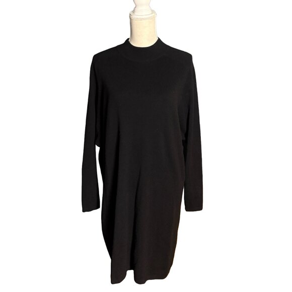 Hatch Maternity merino wool sweater dress in black size 3 L large Belen - Picture 3 of 10